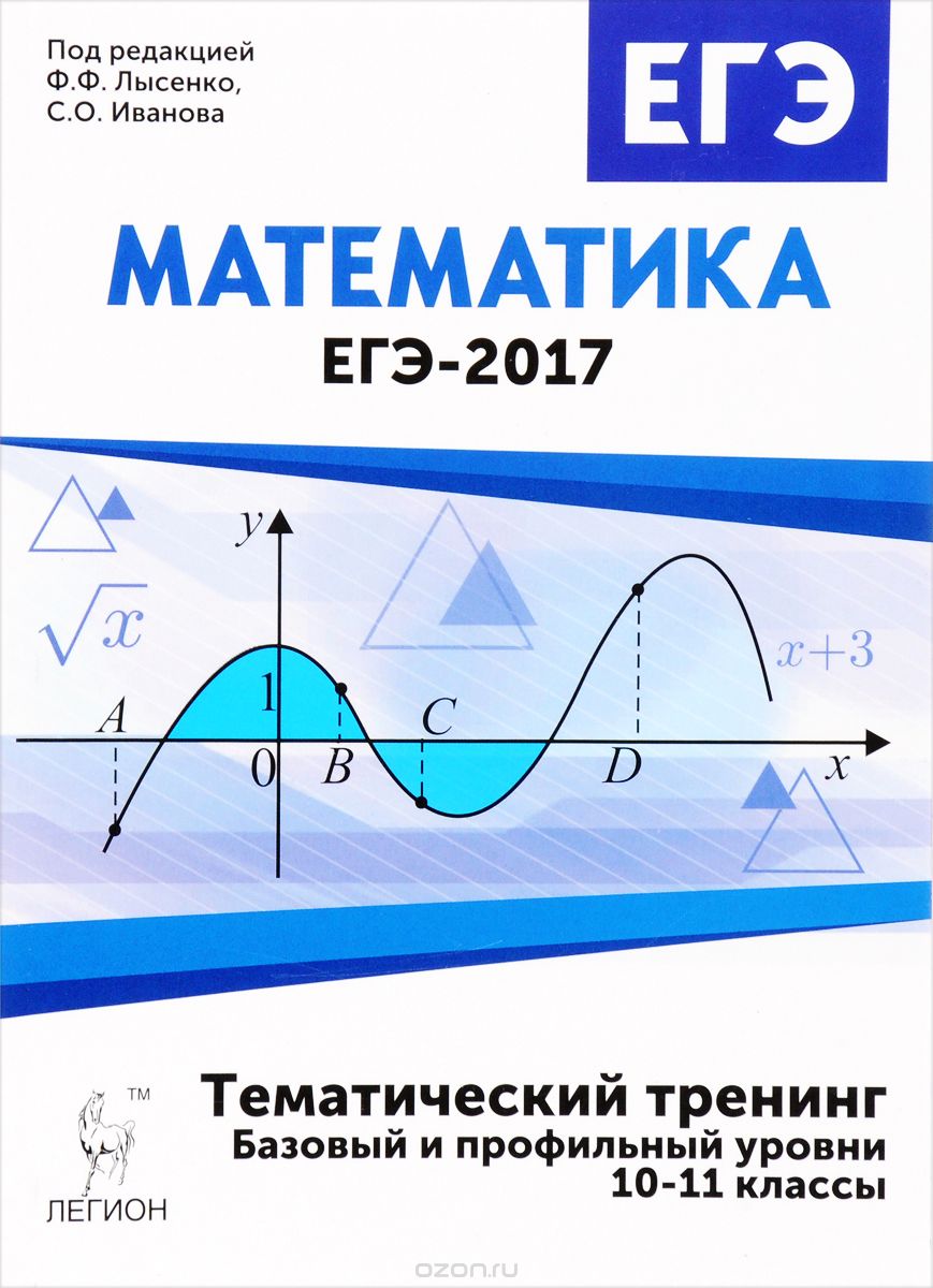 Математика. 10-11 классы. ЕГЭ-2017. Тематический тренинг. Учебно-методическое пособие